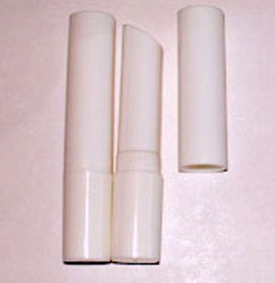 12.1mm White, Tapered Lipstick Tube